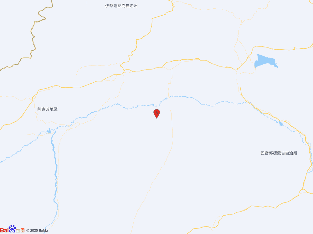 新疆阿克苏地区沙雅县（北纬40.74度，东经83.87度）发生3.7级地震