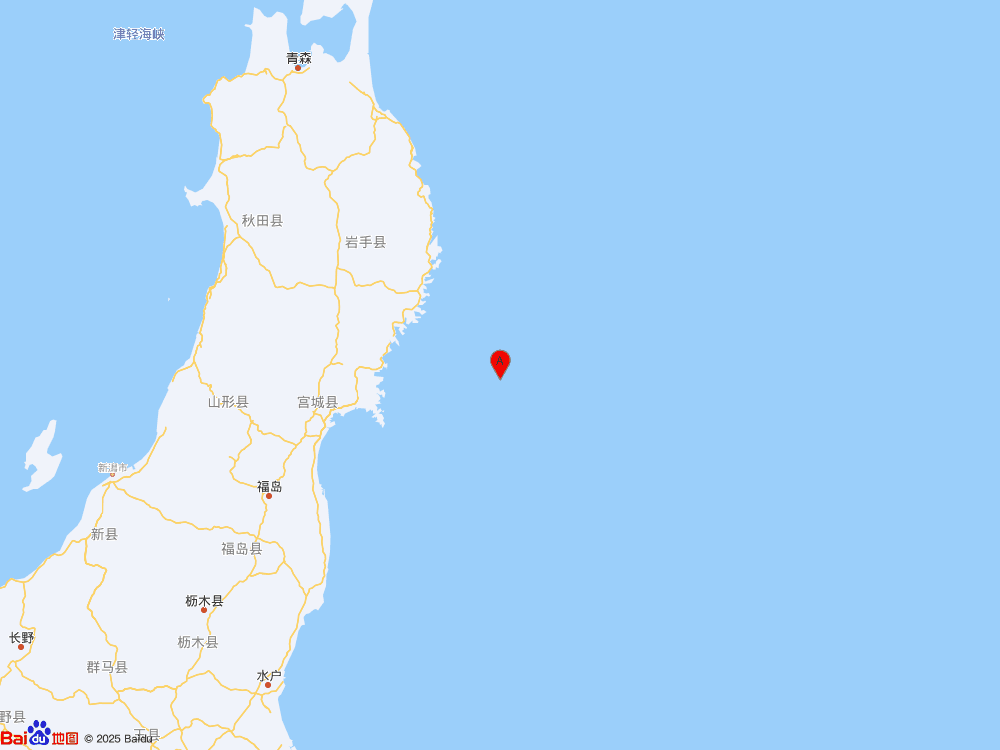 日本本州东岸近海发生5.7级地震